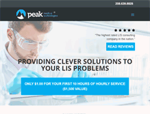 Tablet Screenshot of peakmedicaltech.com